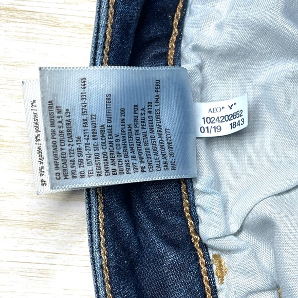 American Eagle Women’s Next Level Stretch Jegging Crop Distressed Hi-rise Jeans - Picture 11 of 11